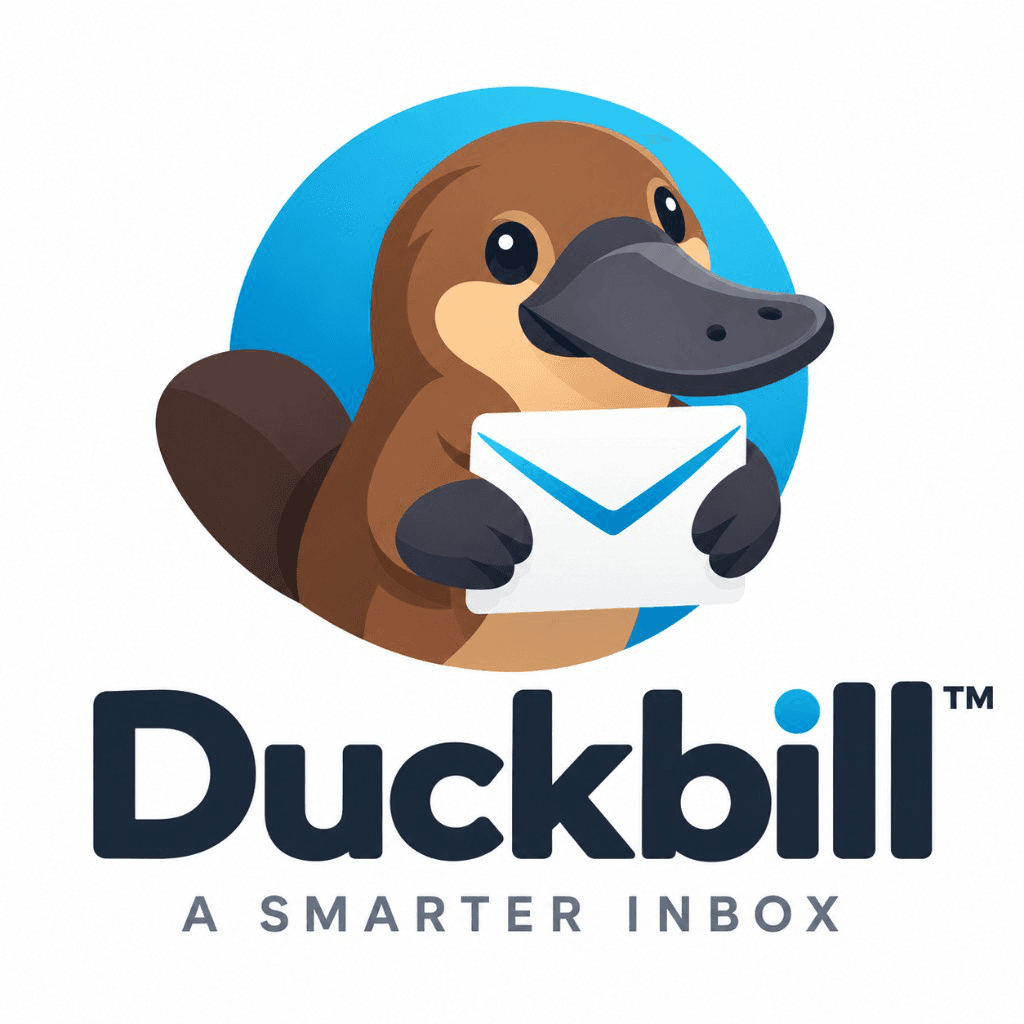Duckbill logo: a platypus holding a sealed envelope